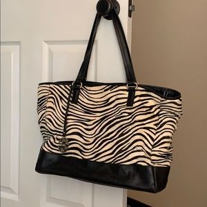 Zebra Print Gump’s San Francisco Tote Purse